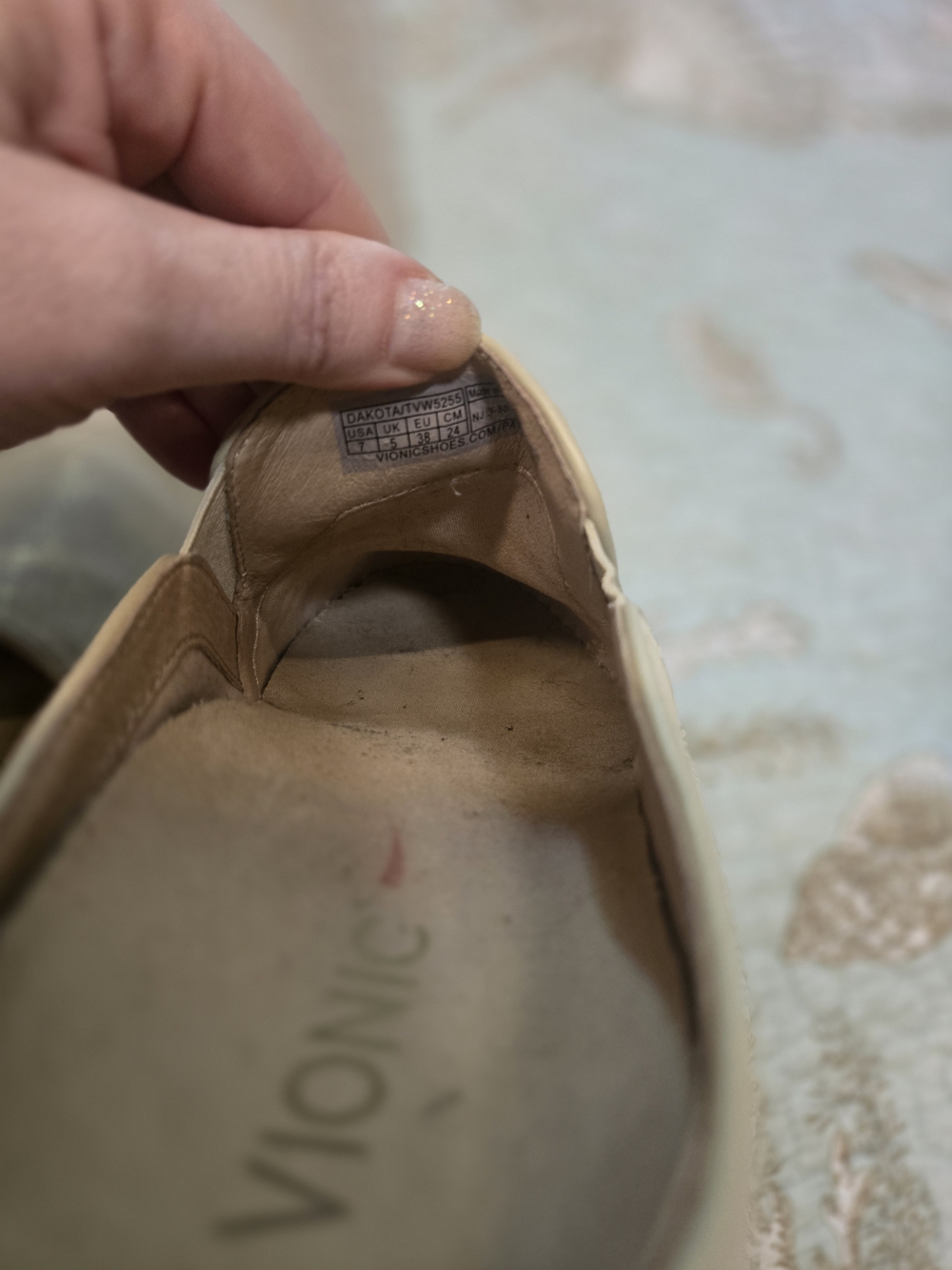 Vionic Slip-On Suede Mule Sneakers in Shimmery Beige 7 - Picture 8 of 10